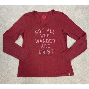 Life Is Good Not All Who Wander Are Lost UMASS Minuteman Logo Size S